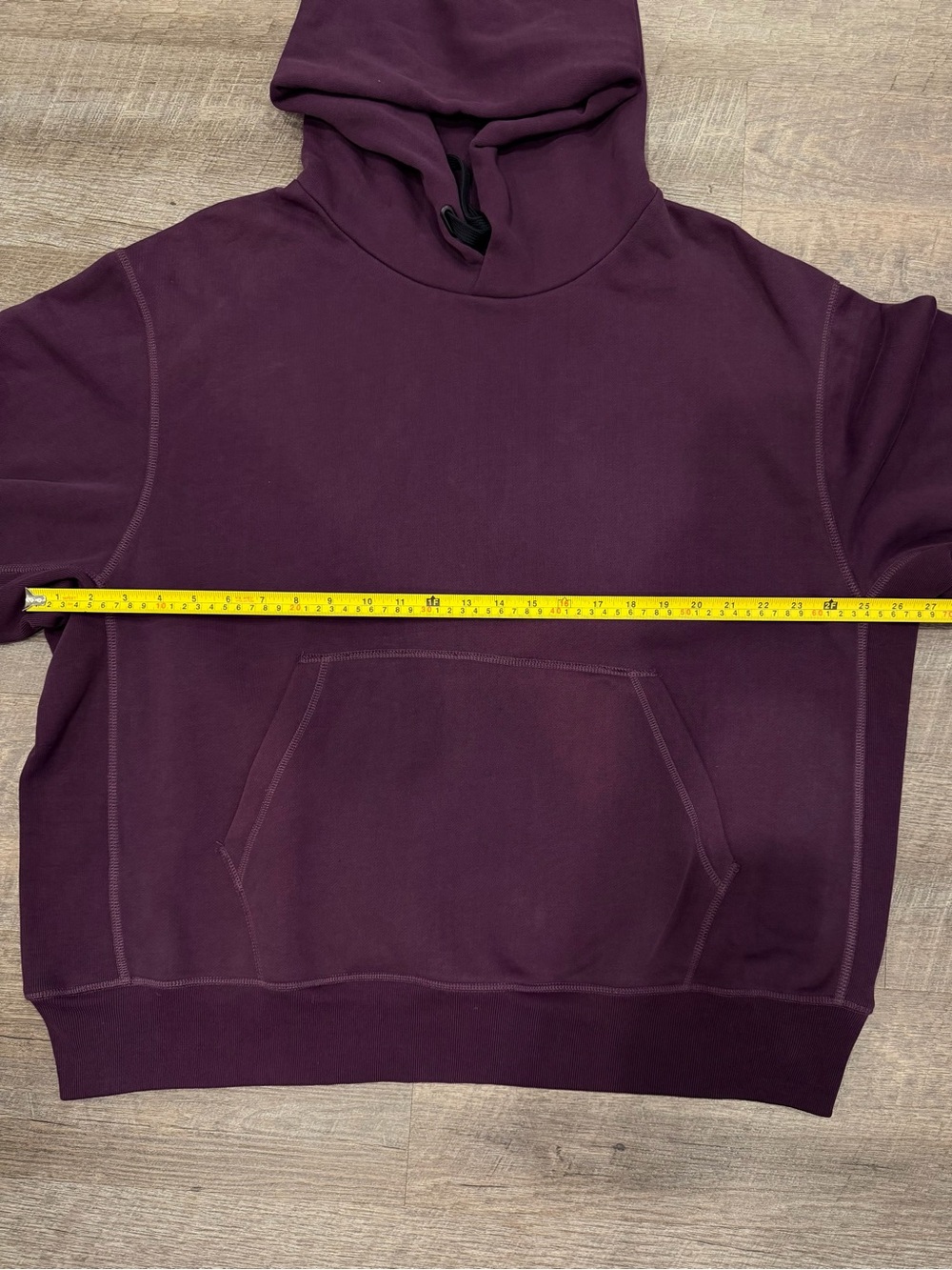 Rag & Bone City Cotton Relaxed Hoodie Men’s XXL Dark Cranberry Streetwear Baggy - Picture 10 of 10